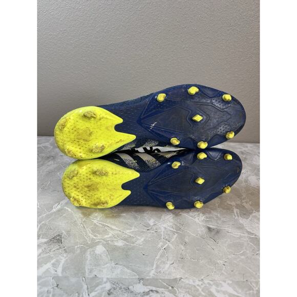 Adidas Predator Freak.3 Firm Men's Size 13 Cleats Black Blue White Yellow - Picture 8 of 10